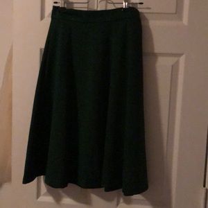 Dark green midi skirt